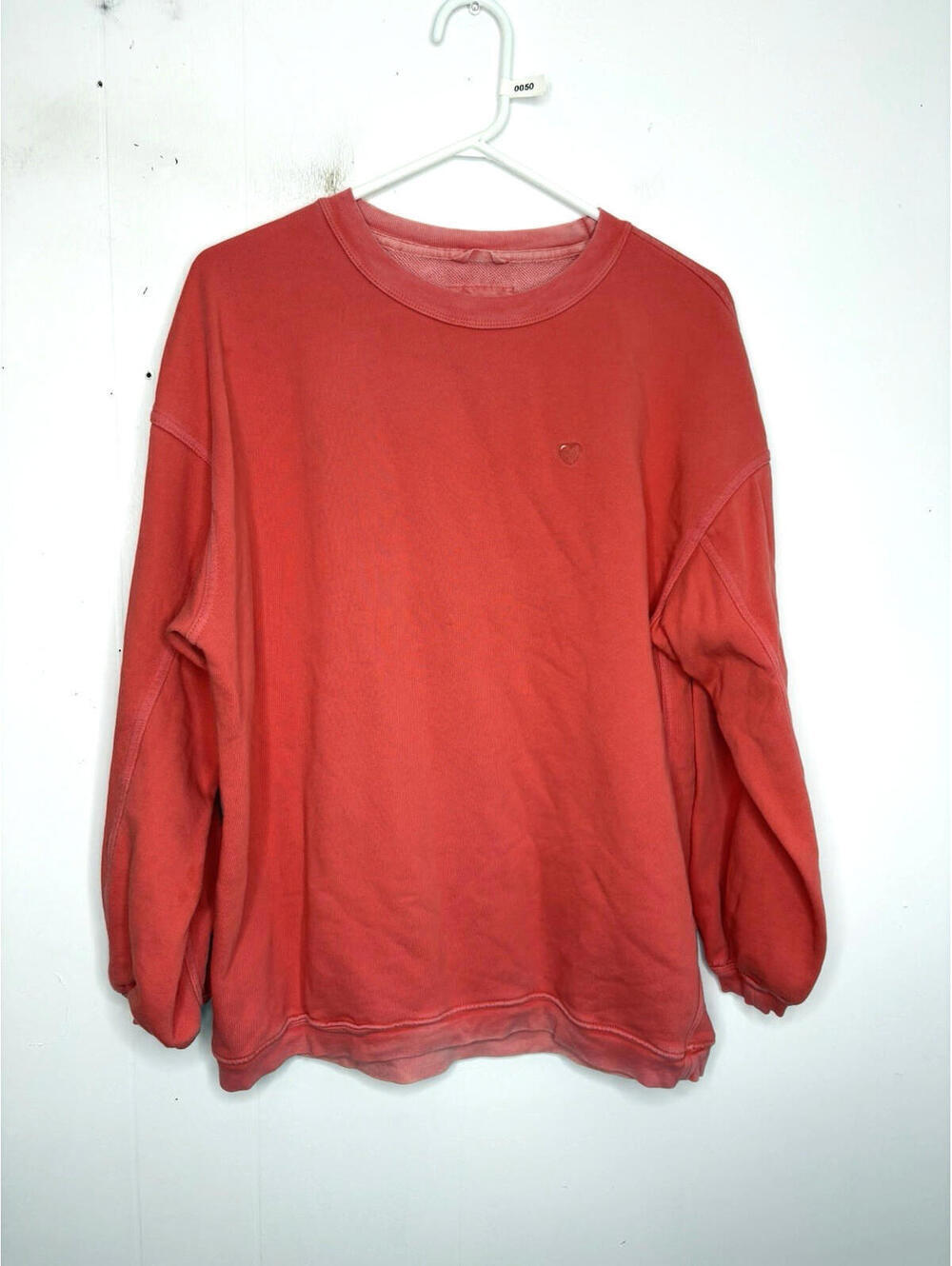 Aerie Sweatshirt Womens Small Crewneck Casual Lounge Athleisure Heart Embroidery